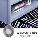 MDF Rustic 2-Drawer Coffee Table Grey