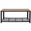 Steel Frame Industrial Style Coffee Table Brown/Black