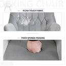Rocking Chair Reading Accent Armchair with Steel Frame Sponge Padded for Living Room, Dining Room, Office, Balcony, Grey and Black Foam Metal
