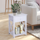 Home Living End Table-White 40Lx30Wx55H cm