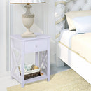 Home Living End Table-White 40Lx30Wx55H cm