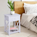 Home Living End Table-White 40Lx30Wx55H cm