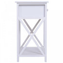 Home Living End Table-White 40Lx30Wx55H cm