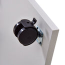 Particle Board C-Shaped 2-Shelf End Table White
