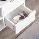 HOMCOM White TV Stand - Storage - Drawer - Shelf - Cabinet