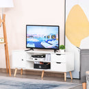 HOMCOM White TV Stand - Storage - Drawer - Shelf - Cabinet