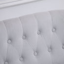 Vintage Armless Button-Tufted Fabric Loveseat 2 Seater Sofa Couch