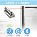 HOMCOM Stainless Steel Wall Cabinet Mirror Shelves Bathroom Furniture Storage