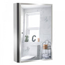 HOMCOM Stainless Steel Wall Cabinet Mirror Shelves Bathroom Furniture Storage