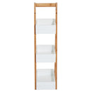 HOMCOM Bathroom A-Shape Rack, 3-Tier-Bamboo