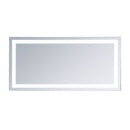 LED Bathroom Mirror Wall Mounted Illuminated Sensor 120Wx60HX4D cm Hung Wide Touch Aluminium-Silver