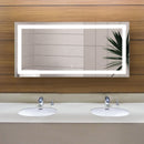 LED Bathroom Mirror Wall Mounted Illuminated Sensor 120Wx60HX4D cm Hung Wide Touch Aluminium-Silver