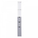 HOMCOM Bathroom Storage Cupboard Cabinet With Drawers Side Unit Drawer - White