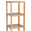 HOMCOM Bamboo 5-Tier Freestanding Bathroom Towel Rack