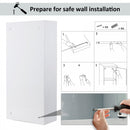 Metal Wall Mounted 3-Tier Medicine Cabinet White