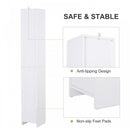 Particle Board Tall Freestanding Bathroom Storage Cabinet White