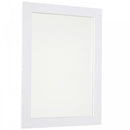 kleankin 72x52cm Home Mirror Thick Frame Large Clear Reflection Elegant Design Bedroom Living Room Make-Up Vanity Dressing Modern Contemporary White Square Wall Mount Bathroom MDF For Make Up Decoration
