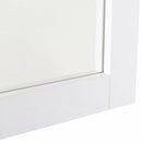 kleankin 72x52cm Home Mirror Thick Frame Large Clear Reflection Elegant Design Bedroom Living Room Make-Up Vanity Dressing Modern Contemporary White Square Wall Mount Bathroom MDF For Make Up Decoration