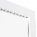 kleankin 72x52cm Home Mirror Thick Frame Large Clear Reflection Elegant Design Bedroom Living Room Make-Up Vanity Dressing Modern Contemporary White Square Wall Mount Bathroom MDF For Make Up Decoration