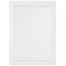 kleankin 72x52cm Home Mirror Thick Frame Large Clear Reflection Elegant Design Bedroom Living Room Make-Up Vanity Dressing Modern Contemporary White Square Wall Mount Bathroom MDF For Make Up Decoration