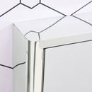 kleankin Bathroom Mirror Cabinet Wall Mounted Storage Cupboard with Double Door and Shelf, Stainless Steel, Silver Shelves