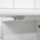 kleankin 60x60cm Under-Sink Storage Cabinet w/ Adjustable Shelf Handles Drain Hole Bathroom Cabinet Space Saver Organizer White Handle