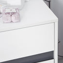 HOMCOM MDF Tri-Compartment Bathroom Storage Cabinet White