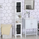 HOMCOM Bathroom Cabinet White/Black
