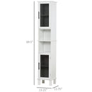 HOMCOM Bathroom Cabinet White/Black
