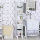 HOMCOM Bathroom Cabinet White/Black