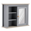 kleankin Bathroom Wall Mirror Cabinet, Cupboard with Door, Adjustable Shelf - Grey