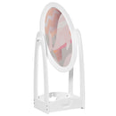 Free Standing Full Length Mirror, Child's Dressing Mirror with storage shelf, Children's White Bedroom Furniture 360-¦ Rotation MDF, For 3- 8 Years Old, 40L x 30W x 104H cm Kids Storage