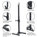 HOMCOM Adjustable Weights Barbell Squat Stand-Black