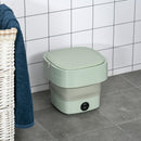 HOMCOM Portable Washing Machine Foldable Mini Laundry Machine with Handle for Socks Underwear Green Automatic Panties