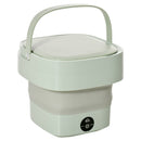 HOMCOM Portable Washing Machine Foldable Mini Laundry Machine with Handle for Socks Underwear Green Automatic Panties