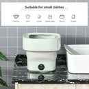 HOMCOM Portable Washing Machine Foldable Mini Laundry Machine with Handle for Socks Underwear Green Automatic Panties