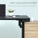 Vinsetto Electric Height Adjustable Standing Desk, 120-ácm x 60-ácm Memory Preset Stand Up Workstation for Home, Office, Black Sit Table Office