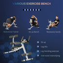 2-IN-1 Core&Abdominal Trainers, Ab Trainer and Sit Up Bench, Core Muscle Trainer w/ Foam Roller, Adjustable Fitness Crunch Machine, Training Bench Foam Roller, Training Bench for Home GYM