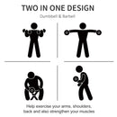 25kg 2 IN 1 Adjustable Dumbbells Weight Set, Dumbbell Hand Weight Barbell for Body Fitness, Lifting Training for Home, Office, Gym, Black Set Fitness
