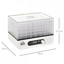 HOMCOM Food Dehydrator 5 Tray Fruit Dryer Machine with Adjustable Temperature Timer for Vegetables Meat w/ Temp