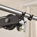 Exercise Pulley Machine Power Tower with Adjustable Seat Multiple Cable Positions for Strengthening Muscle Groups Cables