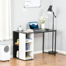 Home Office Computer Desk with Storage Shelves Study Writing Table Workstation, Grey
