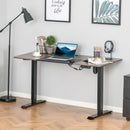 Vinsetto Height Adjustable Electric Standing Desk with 4 Automatic Memory Preset 140cm x 70cm Tabletop Stand Up Desk for Home Office (Black Frame + Teak Desktop) Black