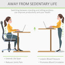 Vinsetto Electric Height Adjustable Standing Desk with Large Desktop for Home Office - White