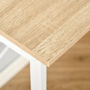 L-Shaped Computer Desk, Folding Home Office Corner Desk Study Workstation Table with 2 Shelves, Oak Tone L-Shape w/ Shelves for