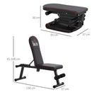 Multifunctional Sit Up Dumbbell Bench Adjustable Backpad Foldable Exercise Machine for Home, Office and Gym, Black Home