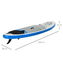 HOMCOM Stand Up Paddle Board SUP Accessory Carry Bag Adj Paddle Pump Leash Inflatable Paddle Board