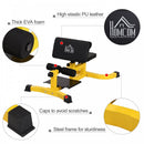 Squat Bench Trainer Sit Up Machine Multifunctional Equipment Abdomen and Leg Strength Indoor Household Fitness Device Yellow Ab Curl Workout Home Gym