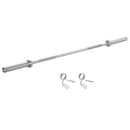 5ft Weight Lifting Barbell Bar with Anti-slip Hand Grip, Spring Collars, Solid Steel, Bar for Home Fitness Exercise Gym Equipment W/ Collars