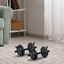 Adjustable Dumbbell Set of 2 with Solid Handle and Portable Carry Case